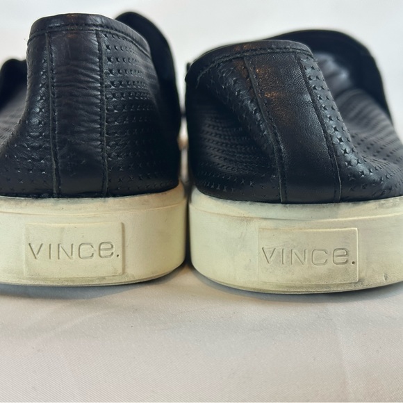Vince Size 11 US / EUR 43, Black with white soles slide-on shoes - Picture 10 of 11